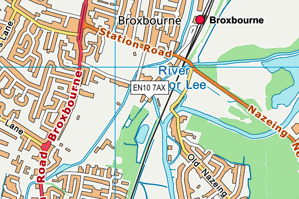 EN10 7AX map - OS VectorMap District (Ordnance Survey) EN10 7AX map - OS VectorMap District (Ordnance Survey)