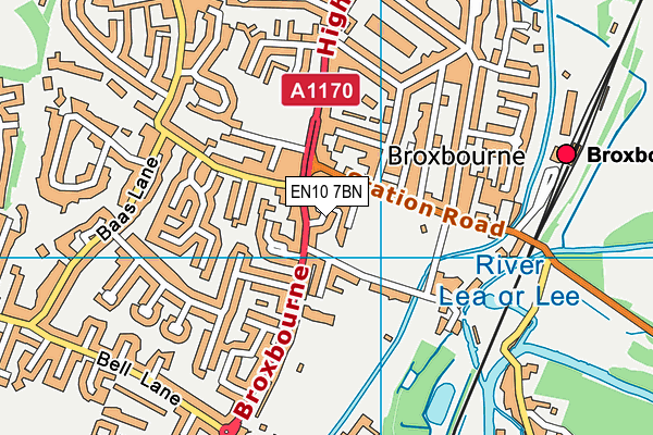 EN10 7BN map - OS VectorMap District (Ordnance Survey) EN10 7BN map - OS VectorMap District (Ordnance Survey)
