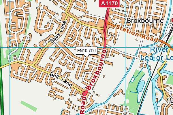 EN10 7DJ map - OS VectorMap District (Ordnance Survey) EN10 7DJ map - OS VectorMap District (Ordnance Survey)