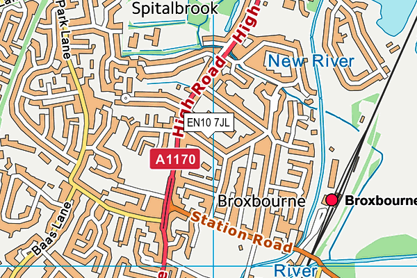 EN10 7JL map - OS VectorMap District (Ordnance Survey) EN10 7JL map - OS VectorMap District (Ordnance Survey)