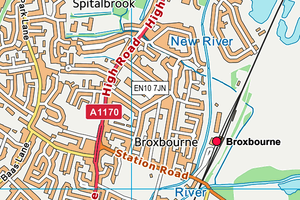 EN10 7JN map - OS VectorMap District (Ordnance Survey) EN10 7JN map - OS VectorMap District (Ordnance Survey)