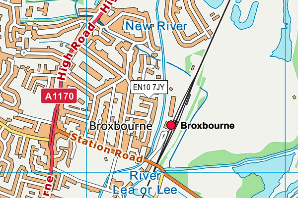 EN10 7JY map - OS VectorMap District (Ordnance Survey) EN10 7JY map - OS VectorMap District (Ordnance Survey)