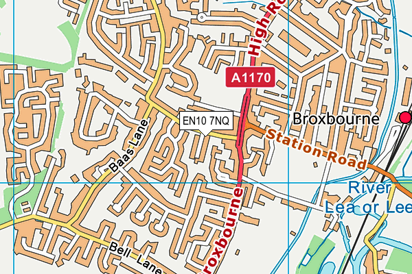 EN10 7NQ map - OS VectorMap District (Ordnance Survey)