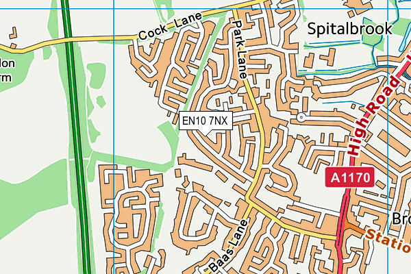 EN10 7NX map - OS VectorMap District (Ordnance Survey) EN10 7NX map - OS VectorMap District (Ordnance Survey)