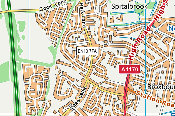 EN10 7PA map - OS VectorMap District (Ordnance Survey) EN10 7PA map - OS VectorMap District (Ordnance Survey)