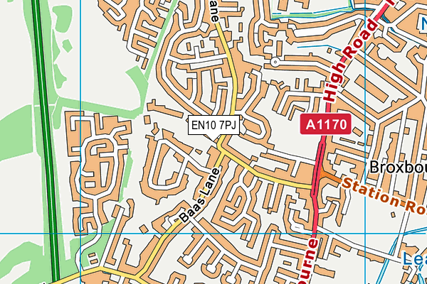 EN10 7PJ map - OS VectorMap District (Ordnance Survey) EN10 7PJ map - OS VectorMap District (Ordnance Survey)