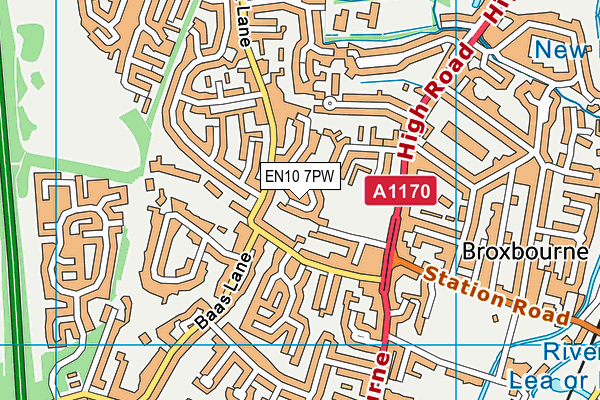 EN10 7PW map - OS VectorMap District (Ordnance Survey) EN10 7PW map - OS VectorMap District (Ordnance Survey)