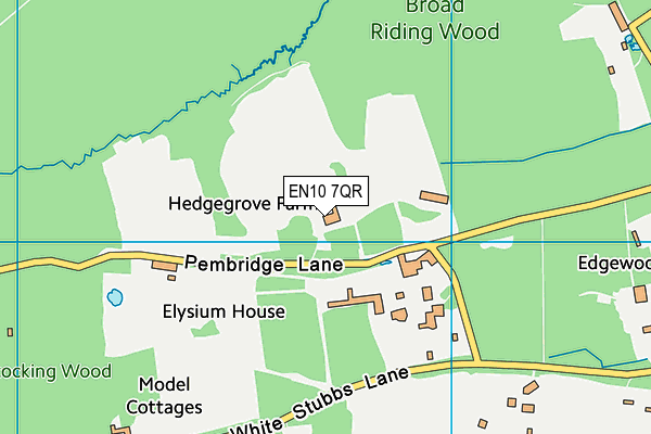 EN10 7QR map - OS VectorMap District (Ordnance Survey)