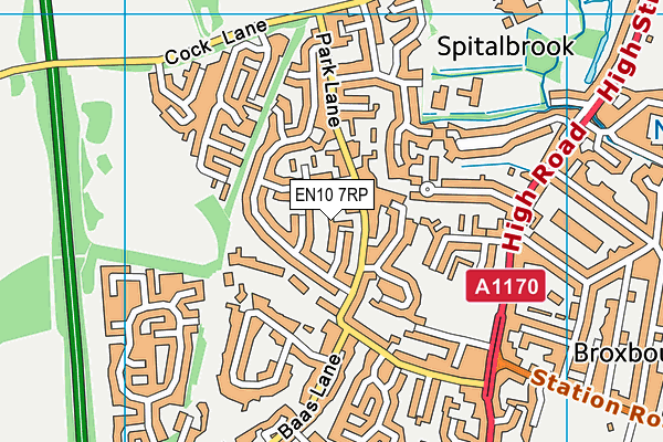 EN10 7RP map - OS VectorMap District (Ordnance Survey) EN10 7RP map - OS VectorMap District (Ordnance Survey)