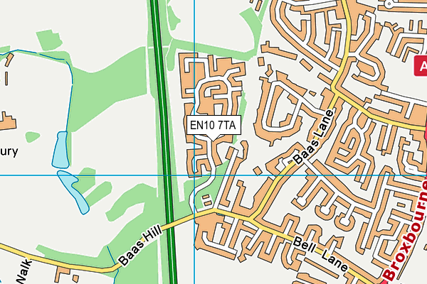 EN10 7TA map - OS VectorMap District (Ordnance Survey) EN10 7TA map - OS VectorMap District (Ordnance Survey)