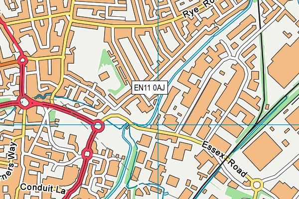 EN11 0AJ map - OS VectorMap District (Ordnance Survey) EN11 0AJ map - OS VectorMap District (Ordnance Survey)