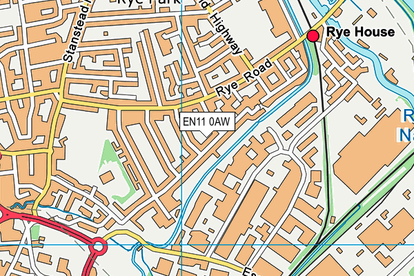 EN11 0AW map - OS VectorMap District (Ordnance Survey) EN11 0AW map - OS VectorMap District (Ordnance Survey)