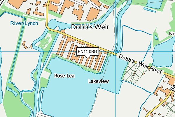 EN11 0BG map - OS VectorMap District (Ordnance Survey) EN11 0BG map - OS VectorMap District (Ordnance Survey)