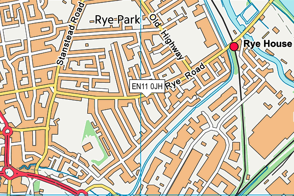 EN11 0JH map - OS VectorMap District (Ordnance Survey) EN11 0JH map - OS VectorMap District (Ordnance Survey)