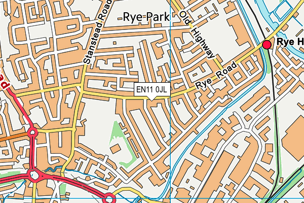 EN11 0JL map - OS VectorMap District (Ordnance Survey) EN11 0JL map - OS VectorMap District (Ordnance Survey)