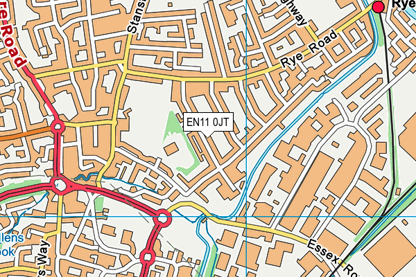 EN11 0JT map - OS VectorMap District (Ordnance Survey) EN11 0JT map - OS VectorMap District (Ordnance Survey)
