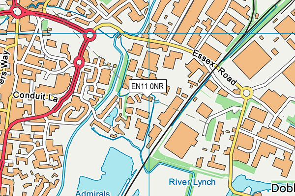 EN11 0NR map - OS VectorMap District (Ordnance Survey) EN11 0NR map - OS VectorMap District (Ordnance Survey)