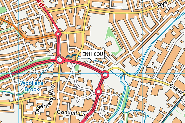 EN11 0QU map - OS VectorMap District (Ordnance Survey) EN11 0QU map - OS VectorMap District (Ordnance Survey)