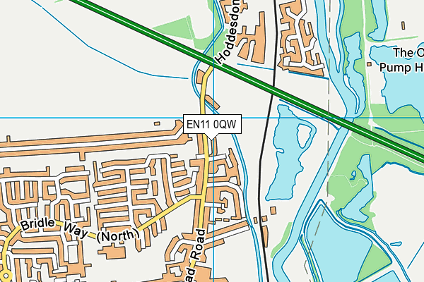 EN11 0QW map - OS VectorMap District (Ordnance Survey) EN11 0QW map - OS VectorMap District (Ordnance Survey)