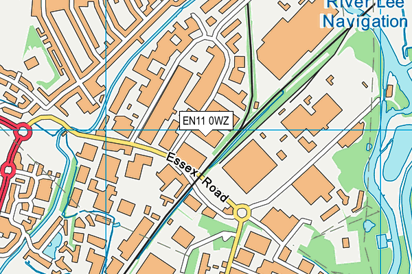 EN11 0WZ map - OS VectorMap District (Ordnance Survey) EN11 0WZ map - OS VectorMap District (Ordnance Survey)