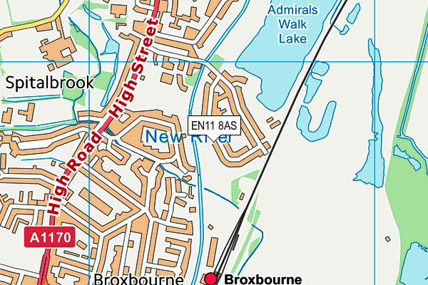 EN11 8AS map - OS VectorMap District (Ordnance Survey) EN11 8AS map - OS VectorMap District (Ordnance Survey)