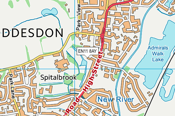 EN11 8AY map - OS VectorMap District (Ordnance Survey)