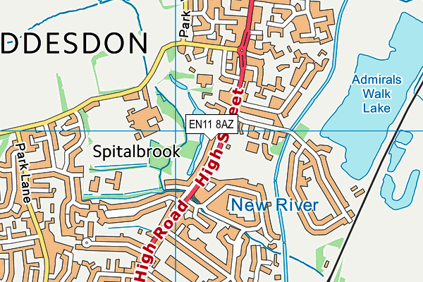 EN11 8AZ map - OS VectorMap District (Ordnance Survey) EN11 8AZ map - OS VectorMap District (Ordnance Survey)