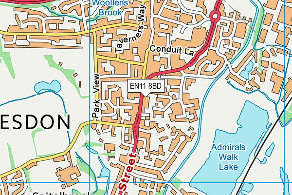 EN11 8BD map - OS VectorMap District (Ordnance Survey) EN11 8BD map - OS VectorMap District (Ordnance Survey)