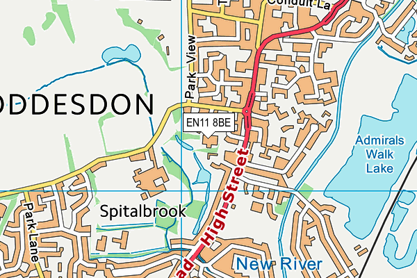 EN11 8BE map - OS VectorMap District (Ordnance Survey) EN11 8BE map - OS VectorMap District (Ordnance Survey)