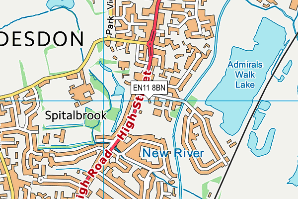 EN11 8BN map - OS VectorMap District (Ordnance Survey) EN11 8BN map - OS VectorMap District (Ordnance Survey)