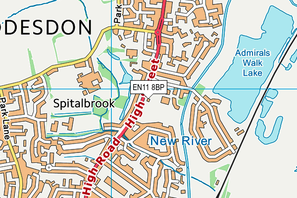EN11 8BP map - OS VectorMap District (Ordnance Survey)