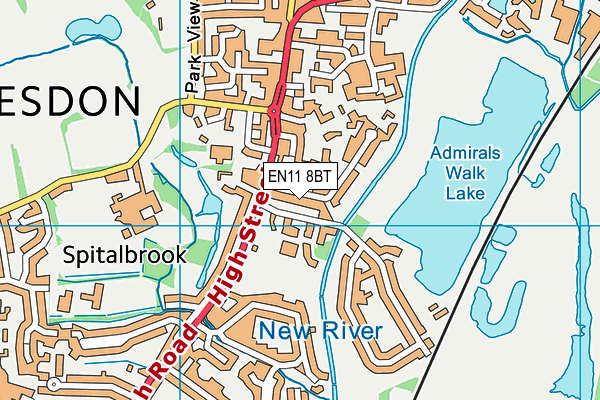 EN11 8BT map - OS VectorMap District (Ordnance Survey) EN11 8BT map - OS VectorMap District (Ordnance Survey)