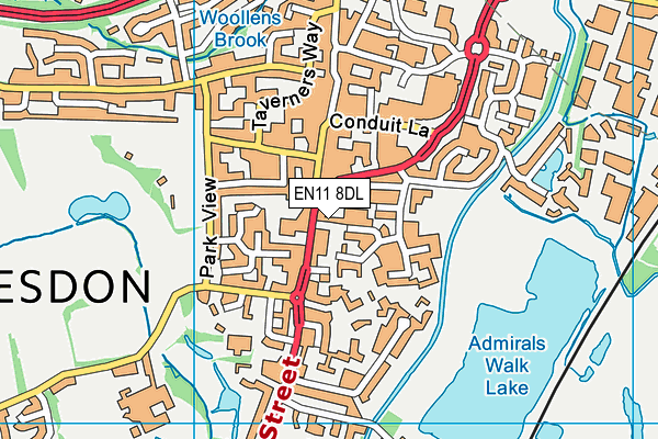 EN11 8DL map - OS VectorMap District (Ordnance Survey) EN11 8DL map - OS VectorMap District (Ordnance Survey)