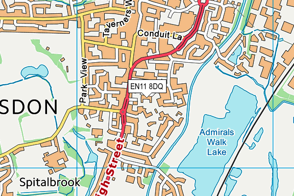 EN11 8DQ map - OS VectorMap District (Ordnance Survey) EN11 8DQ map - OS VectorMap District (Ordnance Survey)