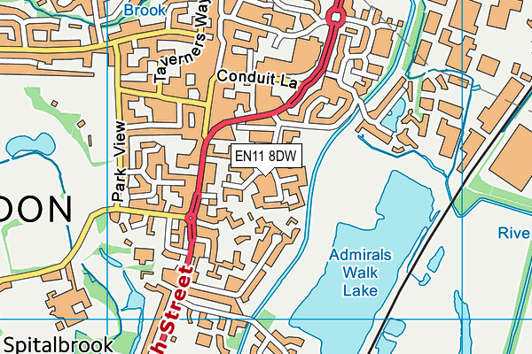 EN11 8DW map - OS VectorMap District (Ordnance Survey) EN11 8DW map - OS VectorMap District (Ordnance Survey)