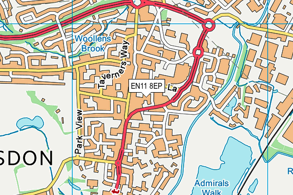 EN11 8EP map - OS VectorMap District (Ordnance Survey) EN11 8EP map - OS VectorMap District (Ordnance Survey)