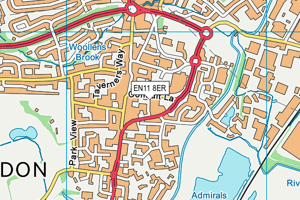 EN11 8ER map - OS VectorMap District (Ordnance Survey) EN11 8ER map - OS VectorMap District (Ordnance Survey)