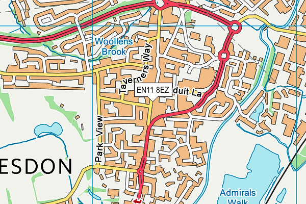 EN11 8EZ map - OS VectorMap District (Ordnance Survey) EN11 8EZ map - OS VectorMap District (Ordnance Survey)