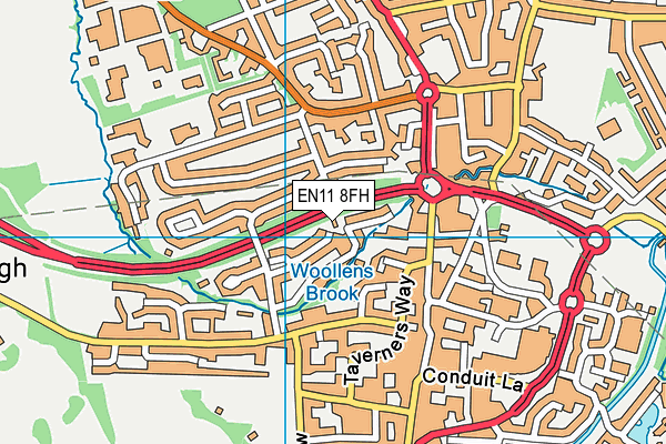 EN11 8FH map - OS VectorMap District (Ordnance Survey) EN11 8FH map - OS VectorMap District (Ordnance Survey)