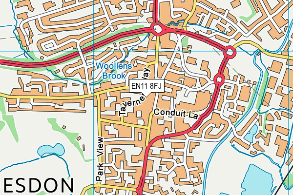 EN11 8FJ map - OS VectorMap District (Ordnance Survey) EN11 8FJ map - OS VectorMap District (Ordnance Survey)