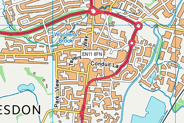EN11 8FN map - OS VectorMap District (Ordnance Survey) EN11 8FN map - OS VectorMap District (Ordnance Survey)