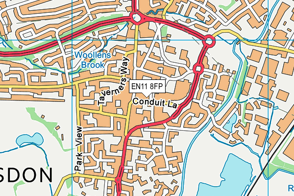 EN11 8FP map - OS VectorMap District (Ordnance Survey) EN11 8FP map - OS VectorMap District (Ordnance Survey)