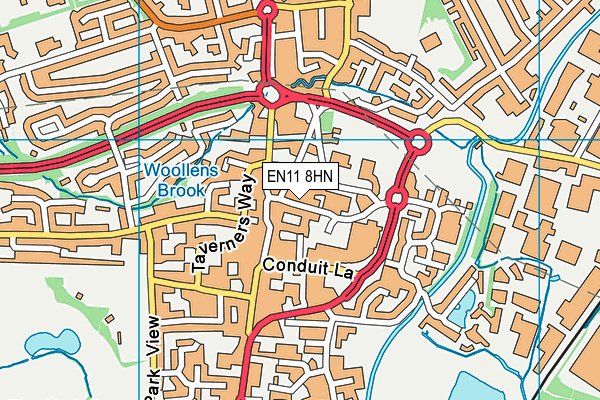 EN11 8HN map - OS VectorMap District (Ordnance Survey)