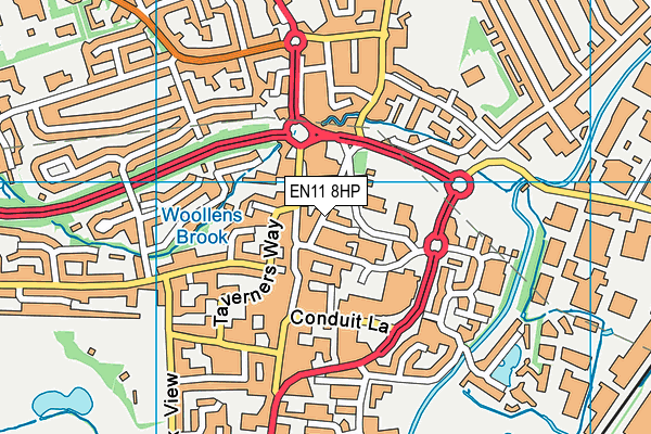 EN11 8HP map - OS VectorMap District (Ordnance Survey) EN11 8HP map - OS VectorMap District (Ordnance Survey)