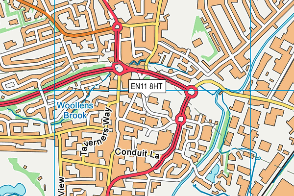 EN11 8HT map - OS VectorMap District (Ordnance Survey) EN11 8HT map - OS VectorMap District (Ordnance Survey)