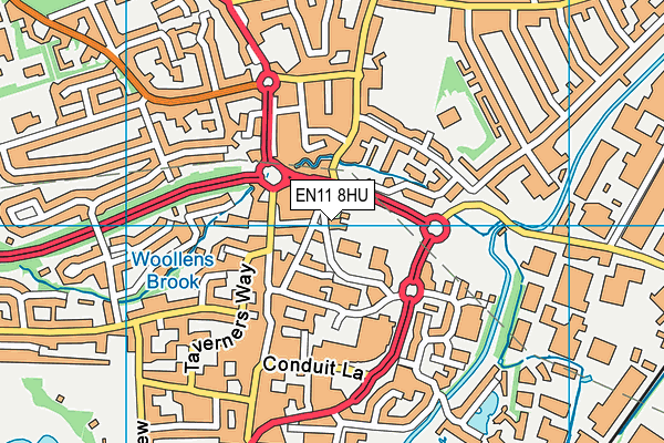 EN11 8HU map - OS VectorMap District (Ordnance Survey) EN11 8HU map - OS VectorMap District (Ordnance Survey)