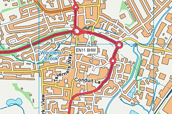 EN11 8HW map - OS VectorMap District (Ordnance Survey) EN11 8HW map - OS VectorMap District (Ordnance Survey)