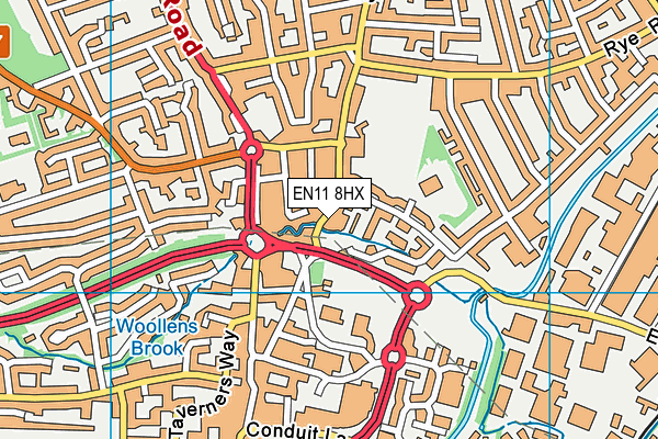 EN11 8HX map - OS VectorMap District (Ordnance Survey) EN11 8HX map - OS VectorMap District (Ordnance Survey)