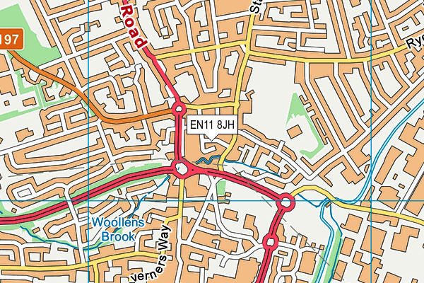 EN11 8JH map - OS VectorMap District (Ordnance Survey) EN11 8JH map - OS VectorMap District (Ordnance Survey)