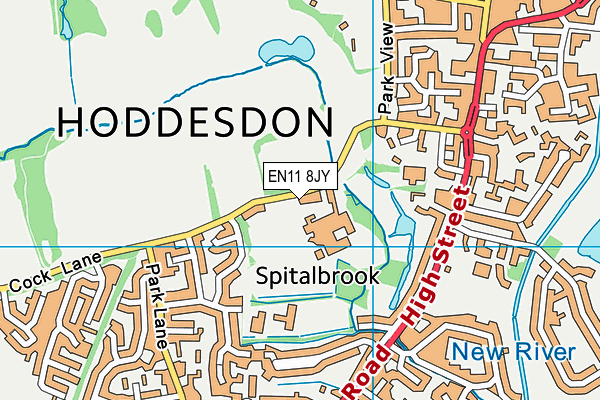 EN11 8JY map - OS VectorMap District (Ordnance Survey)